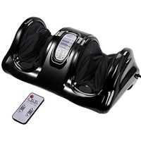 Foot Leg Massager Black Kneading and Rolling Calf Ankle with Remote
