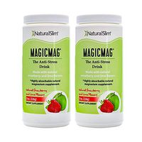 NaturalSlim Anti Stress Drink - Pure Magnesium Citrate Powder with Organic Strawberry and Lime Flavor - Natural Aid to a Slow Metabolism, Constipation & Sleeping Difficulties - 8 oz (2 Pack)