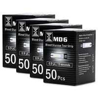 Bruno Pharma MD6 Blood Glucose Test Strips (200 Count) | Fast Absorption and Accurate Results in 5 Seconds with 5-Electrode Technology | Diabetic Blood Sugar Testing Strips for MD6 Diabetes Monitor