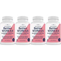 BetterWOMAN Bladder Control Supplement for Women- Helps to Reduce Bathroom Trips - Sleep Better at Night –Reduce Urgency and Occasional Leakage* - interceuticals (4 Bottles)