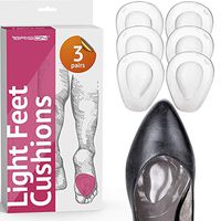 Ball of Foot Cushions for Women High Heel - 3 Pairs (6 Pieces) - Soft Gel Insole Metatarsal Pads Shoe Inserts - Mortons Neuroma Callus Metatarsal Foot Pain Relief Bunion Forefoot Cushioning