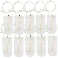 QY 10PCS CR2032 Model Battery Holder Transparent Plastic 2x3V Button Coin Cell Battery Holder Case Box with Wire Lead ON-OFF Switch