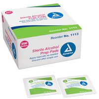 Dynarex 1113 Alcohol Prep Pad Med Sterile 10/200/Case