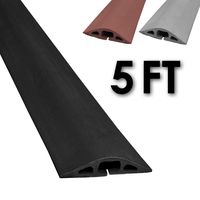 Electriduct D-2 Rubber Duct Cord Cover - 5 Feet Black Floor Cable Protector