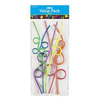 Pack of 6 Neon Loop Straws in Assortment of Colours - FE1226V