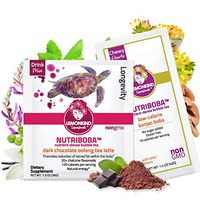NUTRIBOBA Superfood Weight Loss FAIR-Trade Chocolate Latte, Antioxidant & Mood Boost (Organic Oolong + Maca + Mushrooms)- Complete Vegan Protein Gluten-Free Meal Supplement, Bubble Tea, 10 Lattes