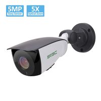 SV3C HD 5MP PoE Camera Outdoor/Indoor 5X Optical Zoom & 2.7-13.5MM Varifocal Lens Surveillance Home IP Security Two-Way Audio, Superior Night Vision-Sony Sensor, ONVIF H.265, Support Max 128GB SD Card