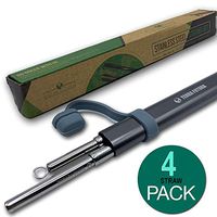 Reusable Straws Set With Easy Carry On Aluminum Case, Portable Set Of Drinking Stainless Steel Straw, Eco Friendly Replacement For All Your Drinking Needs With Luxury & Style On The Go With Zero Waste