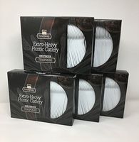 Fineline Settings 500-Piece Extra Heavy Cutlery Teaspoons White. 5 x 100 Packs. (Packaging Design May Vary)