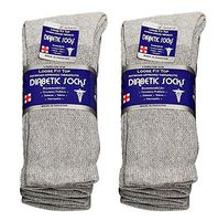 Diabetic Socks Crew Socks 3, 6,9 or 12-Pack Physicians Approved Crew Diabetic Socks Cotton by Sole Trendz (6 Pairs of Gray, 10 to 13 Men Size)