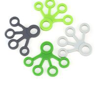 Liitrton 4 Pack Mini Hand Resistance Band Silicone Safe Finger Stretcher for Arthritis Carpal Tunnel Exercise(Random Color)