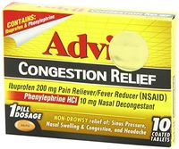 Advil Cold and Sinus Caplets, 10 Count