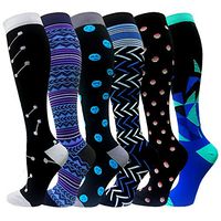 Compression Socks for Women & Men 20-30mmHg Best Knee High Stockings for Running Nurses Hiking Cycling Recovery