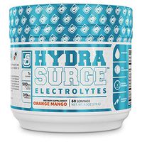 HYDRASURGE Electrolyte Powder - Hydration Supplement with Key Minerals, Himalayan Sea Salt, Coconut Water, More - Keto Friendly, Sugar Free & Naturally Sweetened - 60 Servings, Orange Mango