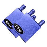 Yobett 2pcs DIY Aluminum Water Cooling Block for CPU Graphics Radiator Heatsink 41x 41 X 12mm