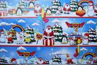 Gift Wrapping Paper - Merry Christmas with Santa & Snow Man (B)