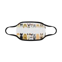 InterestPrint Washeable Reusable Mouth Mask Standing Cats Anti Dust Half Face Mouth Mask for Men Women Dustproof