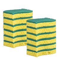 Elite Selection S-Shape Scrub Sponges – Non-Scratch Kitchen Sponges – Heavy Duty Cellulose Scrubbing Sponges for Kitchens, Bathrooms, Housework, and More - [Yellow] - 12 Pack