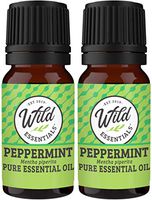 Wild Essentials Peppermint 100% Pure Essential Oil 2 Pack - 10ml, Therapeutic Grade