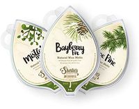 Natural Pine Soy Wax Melts Variety Pack - 3 Highly Scented 3 Oz. Bars - Bayberry Fir, Mistletoe Moments, Tahoe Pine - Soy & Essential Oils, Phthalate & Paraffin Free, Vegan, Non-Toxic