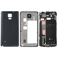 Phone case phone cover Full Housing Cover (Front Housing LCD Frame Bezel Plate + Middle Frame Bezel Back Plate Housing Camera Lens Panel + Battery Back Cover ) for Galaxy Note 4 / N910V(Black) Stylish
