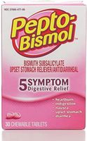 Special Pack of 5 PROCTER & GAMBLE DIST. 2392 Pepto Bismol Original 30 Chewable Tablets