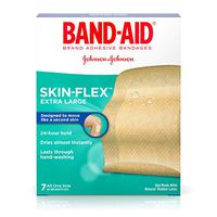 Band-Aid Brand Skin-Flex Adhesive Bandages for First Aid and Wound Care of Minor Cuts and Scrapes, Comfortable and Durable Second Skin Feeling, Extra Large Size, 7 ct