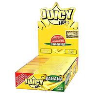 24 Packs (1 box) Juicy Jay's 1.25" Pure Hemp Rolling Papers - Banana