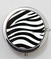 BlackKey Zebra Print Pattern 3-Compartment Decorative Pocket Gift Box Case Organizer for Pill, Color 1 -1886