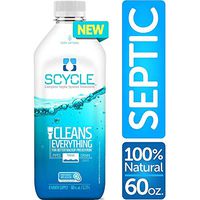 SCYCLE - All Purpose Septic Tank Cleaner All-Natural Enzymes Treatment, 8 Month Liquid Supply to Unclog Home Toilet, Holding Tank Treatment, Sewer Waste Pipes Deodorize RV Campers, Trailer, More