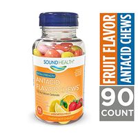 SoundHealth Extra Strength Antacid Chews for Heartburn Relief, Assorted Fruit Flavor, 90 Count Bottle