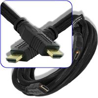 10 Ft foot High Speed HDMI Cable 24awg Heavy Duty(Mesh Net Jacket) for HDTV PlayStation XBox Blu-ray - CL2 Rated Cord by ShopBox®