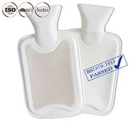 Happy Lily Medium Size Classic Rubber Hot Water Bottle, Ice Pack, Perfect for Quick Pain Relief and Comfort, 1 Liter - Best Gift for Christmas