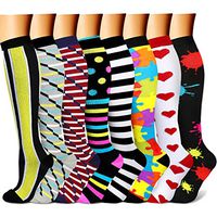 CHARMKING Compression Socks 15-20 mmHg is BEST Graduated Athletic & Medical for Men & Women Running, Travel, Nurses, Pregnant - Boost Performance Blood Circulation & Recovery(Large/X-Large,Assorted 4)