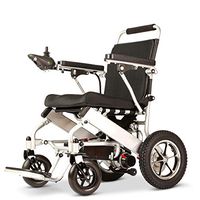 2020 Fold and Travel Lightweight Electric Wheelchair, Power Wheelchair, Scooter Wheelchair, Mobility Aid (Silver, Standard 17" Seat)