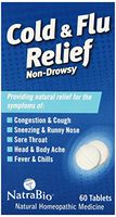 Natrabio Cold and Flu Relief Tablets, Non-Drowsy, 60 Count