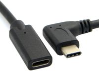 90 Degree USB C Extension Cable, UseBean Right Angled USB 3.1 Type-C Male to Female Fast Charging Data Sync Extend Cord Compatible with Thunderbolt 3, MacBook Pro,Nintendo Switch, Pixel 3 (0.6ft)