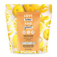 Love Home and Planet Dishwasher Detergent, Citrus Yuzu & Vanilla, 38 count
