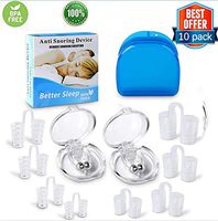 Clipple Silicone Magnetic Anti Snore Transparent Silicone Stop Snoring Device Silicone Nose Clip Tools Professional Relieve Snore Mini Comfortable Sleep Sleeping Aid for Men Women incl. 4 Sizes(8+2PCS