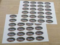 Minilabel Pack Of 48 Steam Train 40X20mm Oval Seal Labels, Stickers For Craft, Decoration, Gift Wrapping, Presents, Envelopes, Bags Or Cards