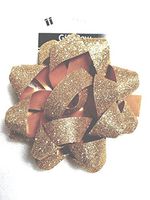 Gold Christmas Glitter Bow 4.5"