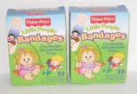 2 Boxes of Kids Choice Fisher Price Little People Bandages Bandaids