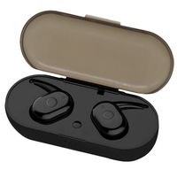 Barcley Real Wireless Earbuds Bluetooth 5.0 Earphones, Sports 3D Stereo HiFi Sound Quality Intelligent DSP Noise Reduction Headphone Touch Button 4 Hours Non-Stop Play Time and Charging Box (Black)