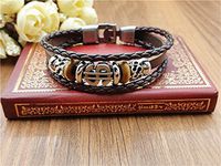 Fashion jewelry punk infinite charm bracelet cuff leather bracelet multilayer Popular Trendy Bracelets Bracelet Best Bangle Accessories