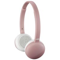 JVC Flats Wireless On Ear Headphones, Light Weight, 11 Hours Long Battery Life - HAS20BTP (Pink)