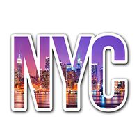 CUSTOMI NYC Night Skyline New York City Decal Sticker for Car Truck MacBook Laptop Air Pro Vinyl