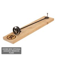BBQ Fans Circle S Branding Iron for Steak, Buns, Wood & Leather | Includes Redwood Plank