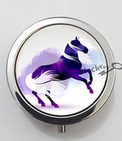 BlackKey Animal Horse 3-Compartment Decorative Pocket Gift Box Case Organizer for Pill, Color 1 -1832