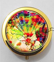 BlackKey Abstract Doodle Print 3-Compartment Decorative Pocket Gift Box Case Organizer for Pill, Color 2 -1246