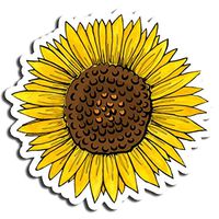Yellow Sunflower Sticker Flower Stickers Waterbottle Sticker Tumblr Stickers Laptop Stickers Vinyl Stickers